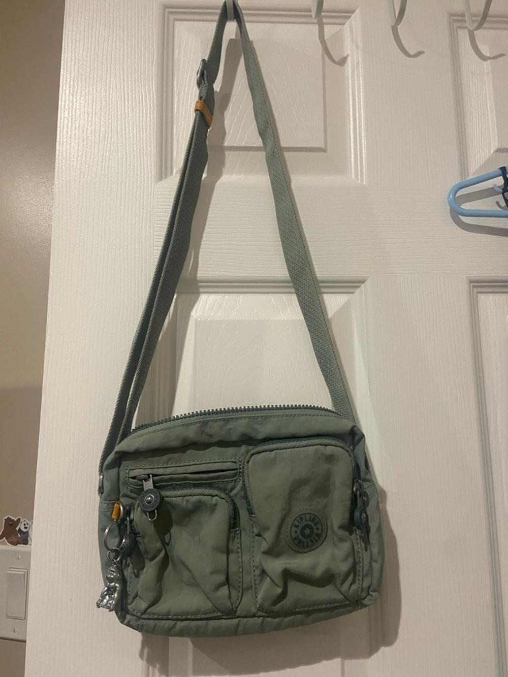 Kipling Olive Green Compact Crossbody Messenger